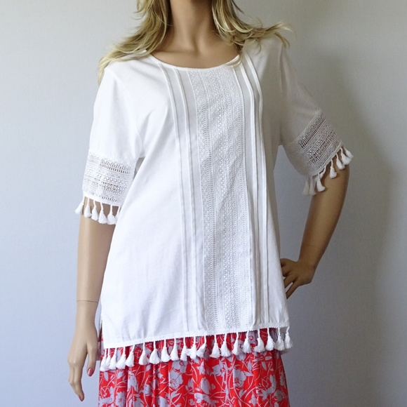 Charter Club Tops - Charter Club White Lace Top New